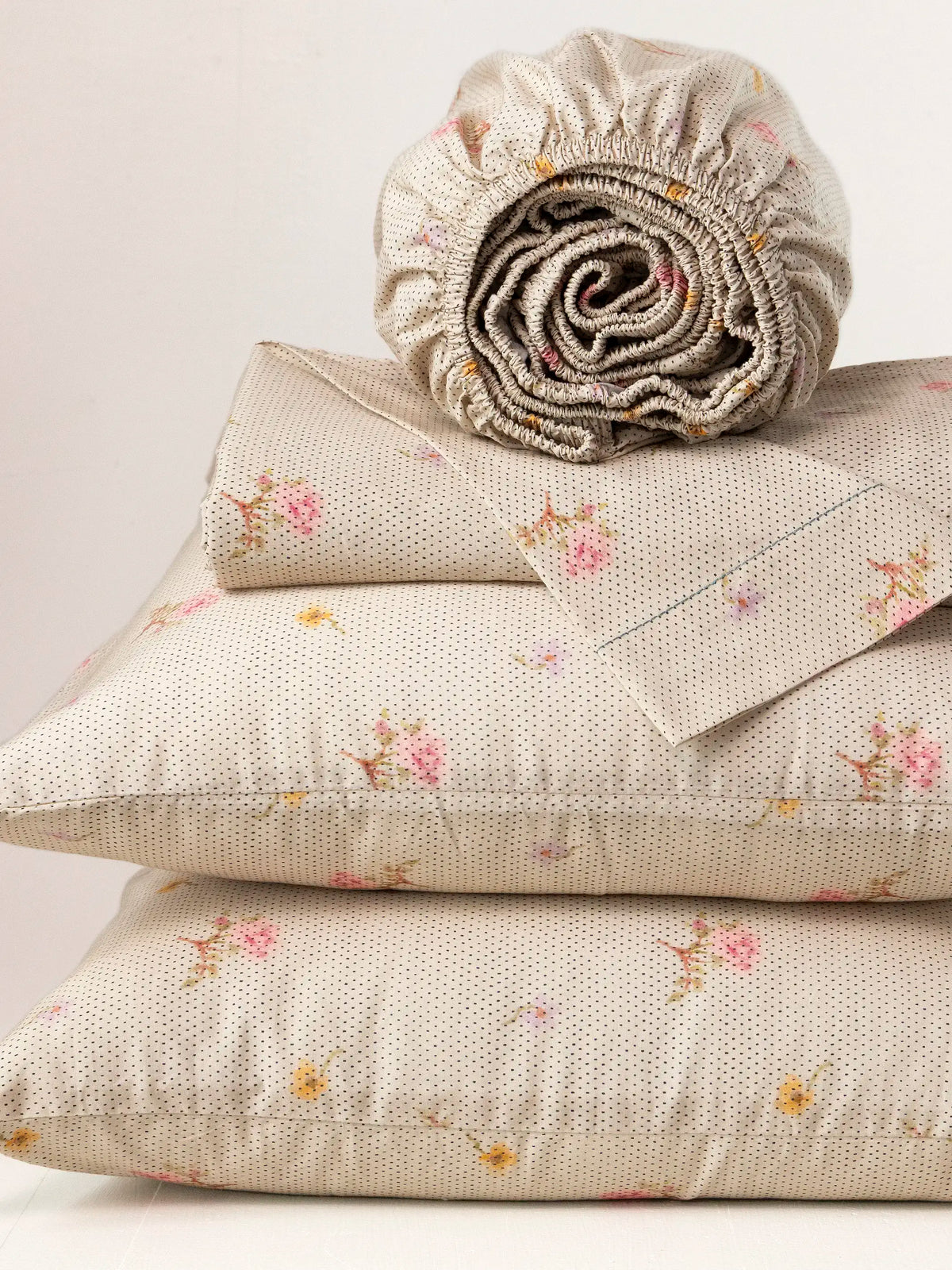 Sooo Soft Cotton Sheet Set - Pin Dot Prairie Cream