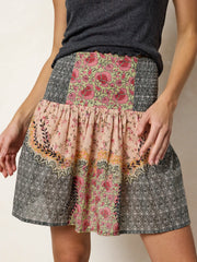 Malia Cotton Mini Skirt - Pink Frames