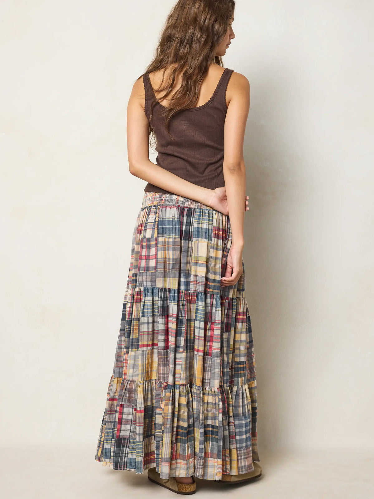 Hanna Convertible Maxi Skirt - Greenfield Madras Multi
