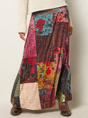 Live-In-It Knit "ButterSoft" Convertible Maxi Skirt - Jewel Quilt Multi