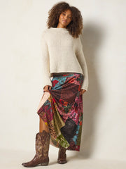 Live-In-It Knit "ButterSoft" Convertible Maxi Skirt - Jewel Quilt Multi