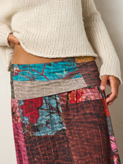 Live-In-It Knit "ButterSoft" Convertible Maxi Skirt - Jewel Quilt Multi
