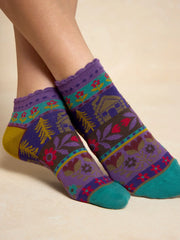 Boho Ankle Socks, Set of 3 - Moose