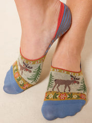 No Show Socks, Set of 2 - Tan Moose