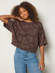 Wren Boxy Sweater - Western Wild Chocolate