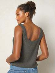 Jo Intarsia Sweater Tank - Washed Black