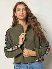 Lyvie Trim Sweatshirt - Olive