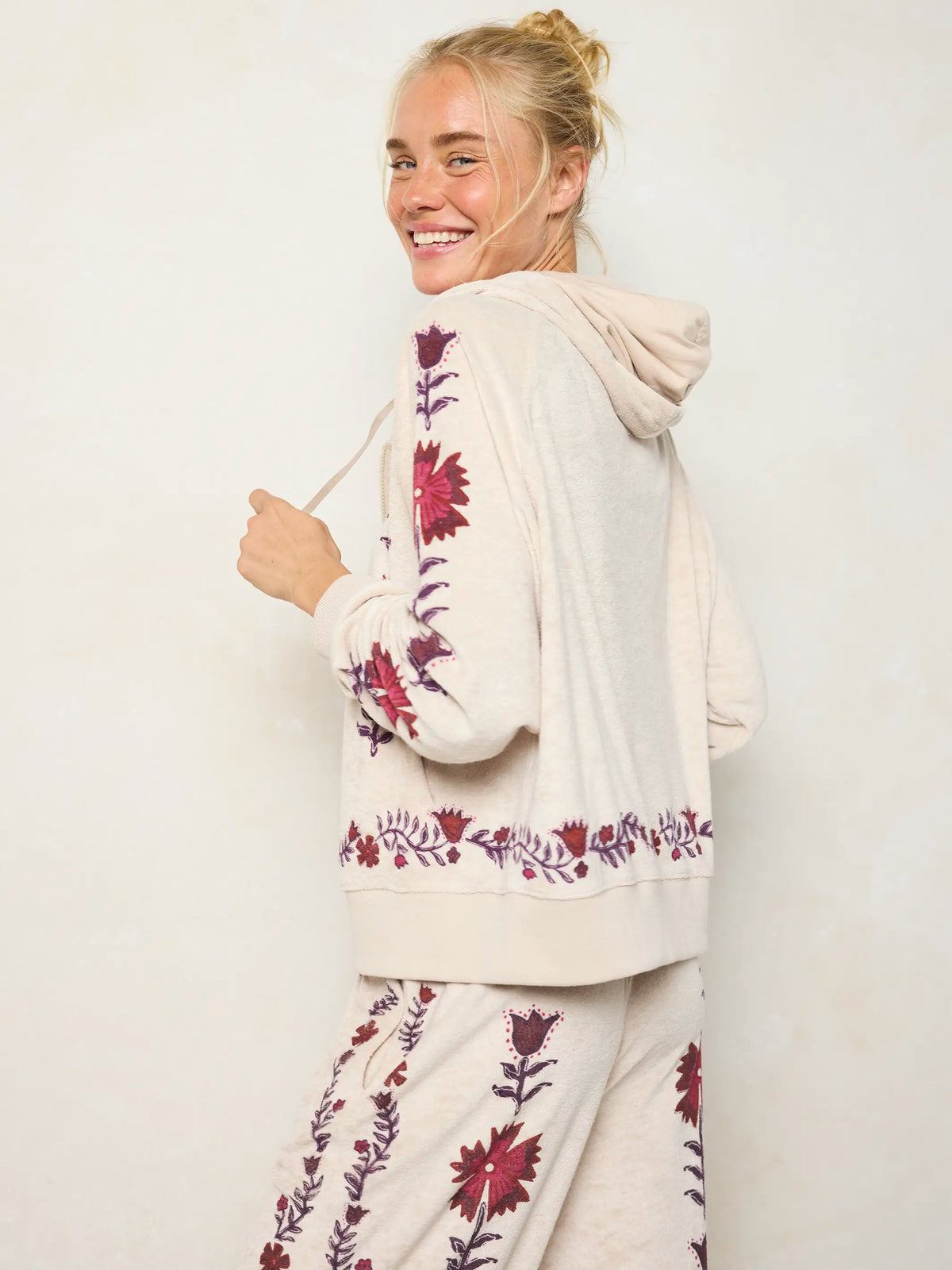 Softest Terry Zip-Up Hoodie - Beige