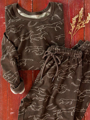 Old School Cotton Pullover - Western Wild Chocolate