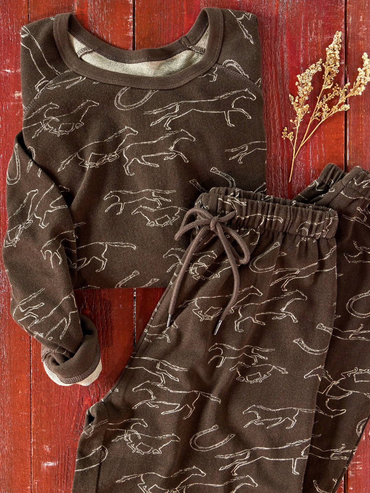 Old School Cotton Pullover - Western Wild Chocolate