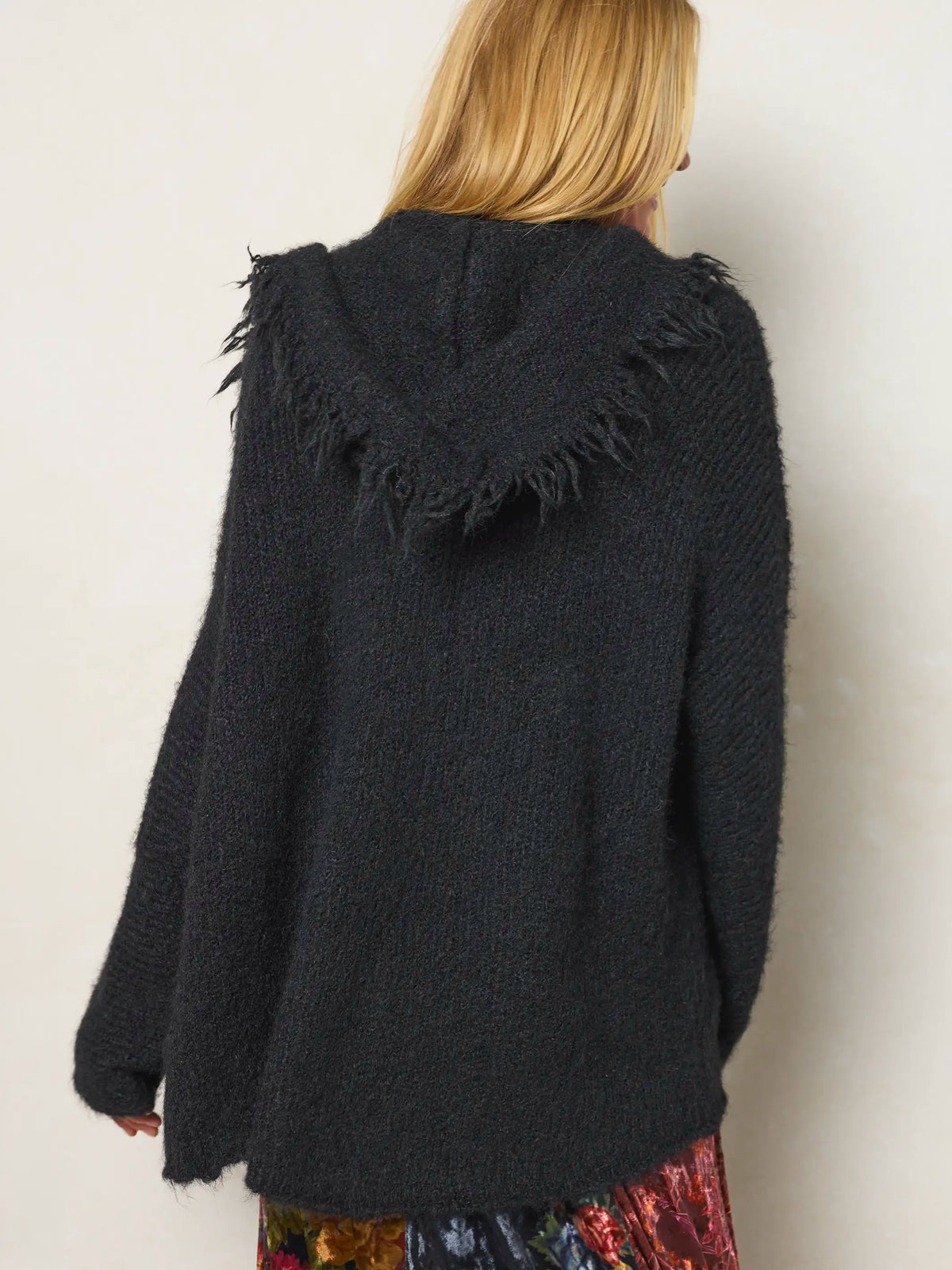 On the Fringe Cardigan - Black