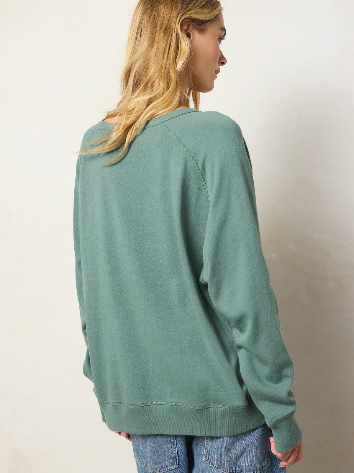 Old School Cotton Sweatshirt - Evergreen Donkeys