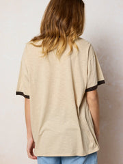 Ringer Oversized Tee Shirt - Small Acts