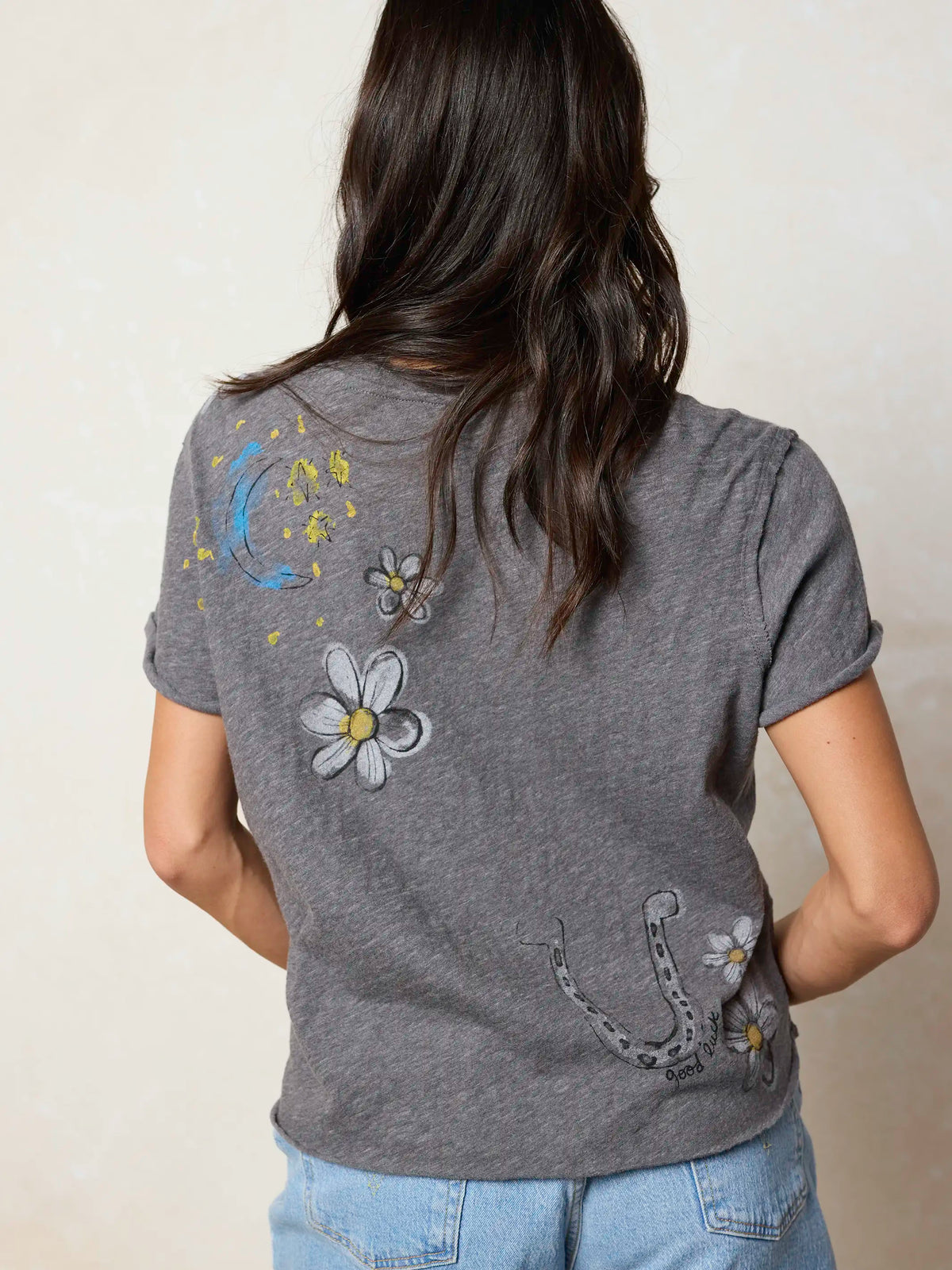 Aiden Cotton Icon Tee -  Charcoal Live Happy
