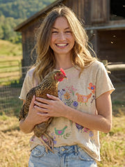 Aiden Cotton Icon Tee - Cream Chicken