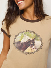 Ringer Cotton Baby Tee Shirt - Donkeys