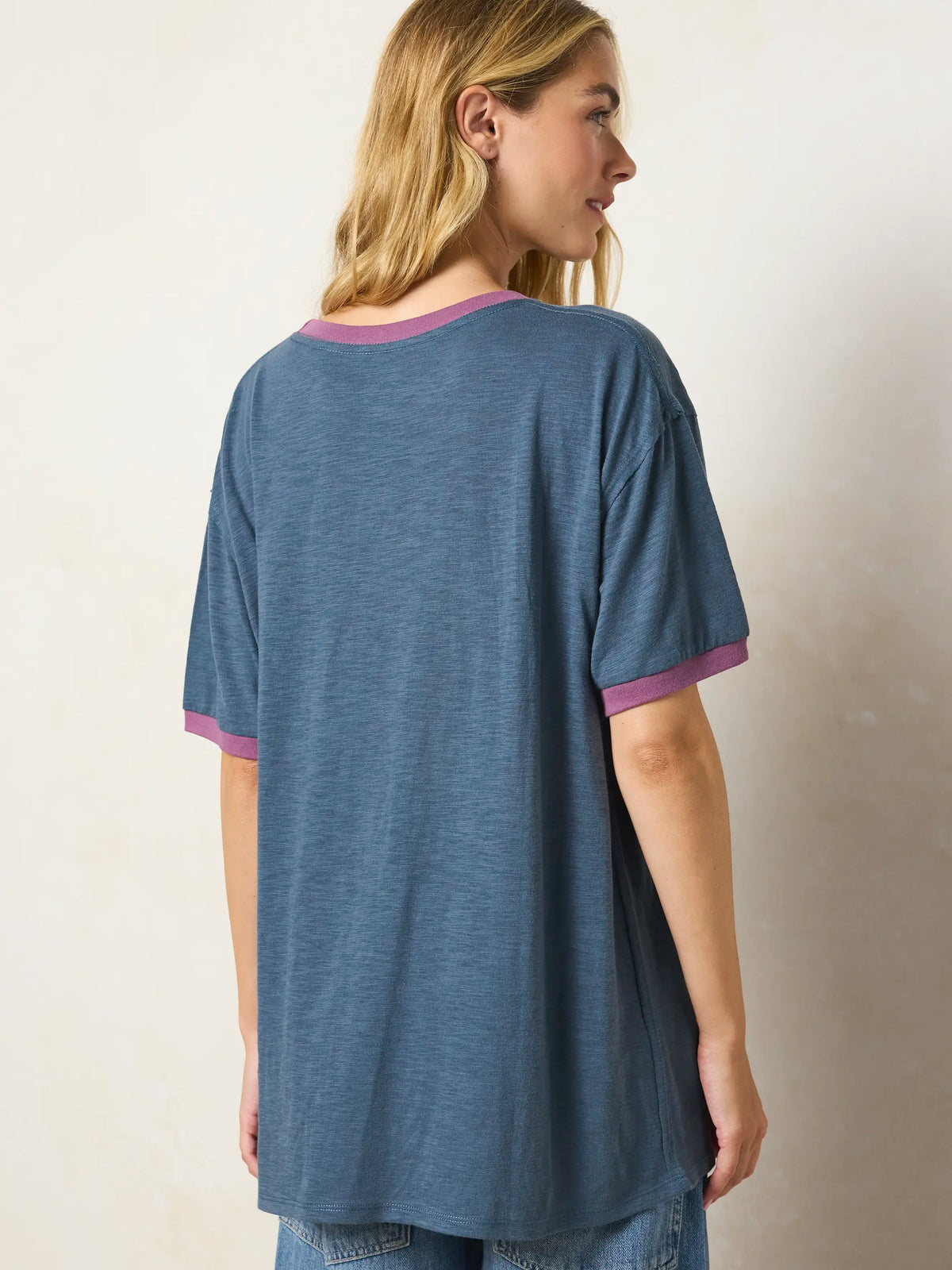 Ringer Oversized Tee Shirt - Good Luck Cowgirl