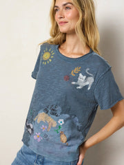 Aiden Cotton Icon Tee - I Love My Cats