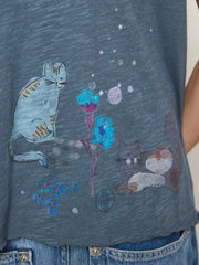 Aiden Cotton Icon Tee - I Love My Cats