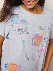 Aiden Cotton Icon Tee - Coffee