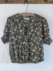 My Favorite Cotton Top - Black Flung Floral