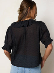 My Favorite Cotton Top - Black Eyelet