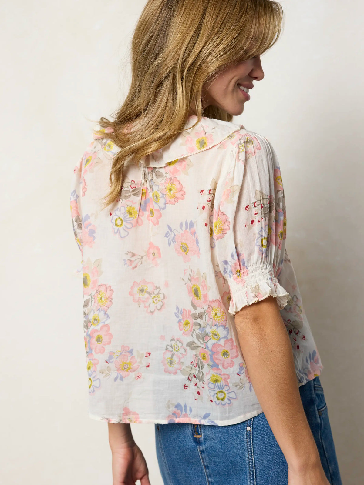 My Favorite Cotton Top - Pink Painted Peonies