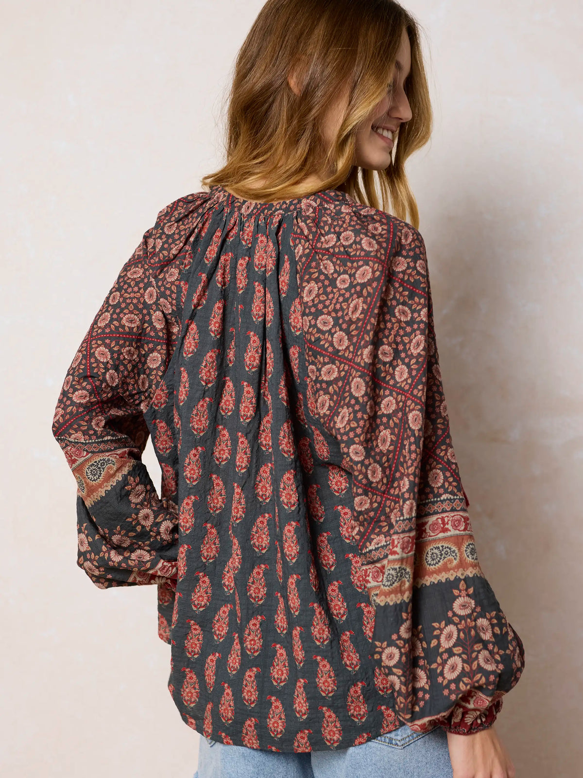 Camille Top - Wildflower Medallion Border
