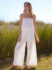 Ada Cotton Pants - White