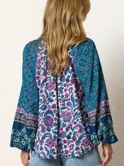 Camille Top - Purple Sunnyfield Floral