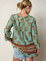 Cotton Tunic-In-A-Bag - Aqua Riviera Floral