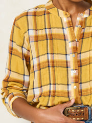 Montana Top - Mustard Plaid