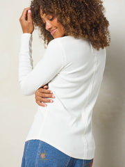Layer Up Ribbed Henley - Ivory