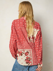Lived In Button Down - Western Handkerchief Brick