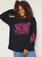 Aida Embroidered Thermal - Cross Stitch Black