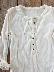 Layer Up Ribbed Henley - Ivory